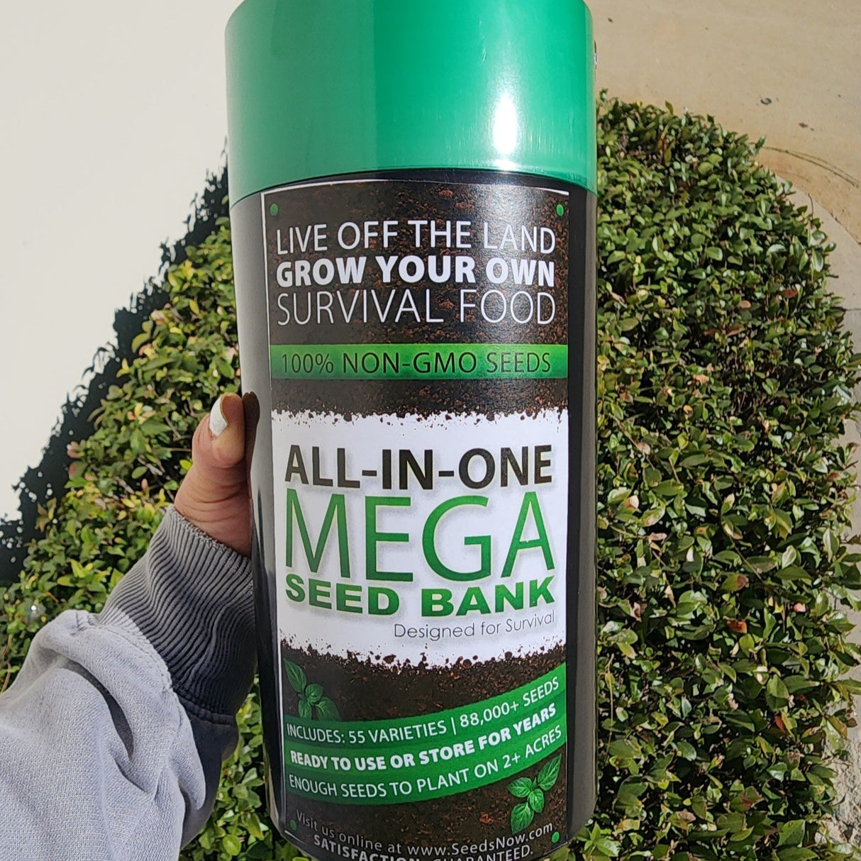 All-in-One MEGA SEED BANK for Survival w/LARGE Seed Storage Vault